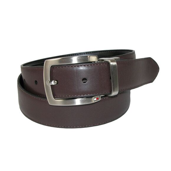 Tommy Hilfiger Men's Reversible Leather Belt and Buckles Boxed Gift Set - Picture 3 of 4